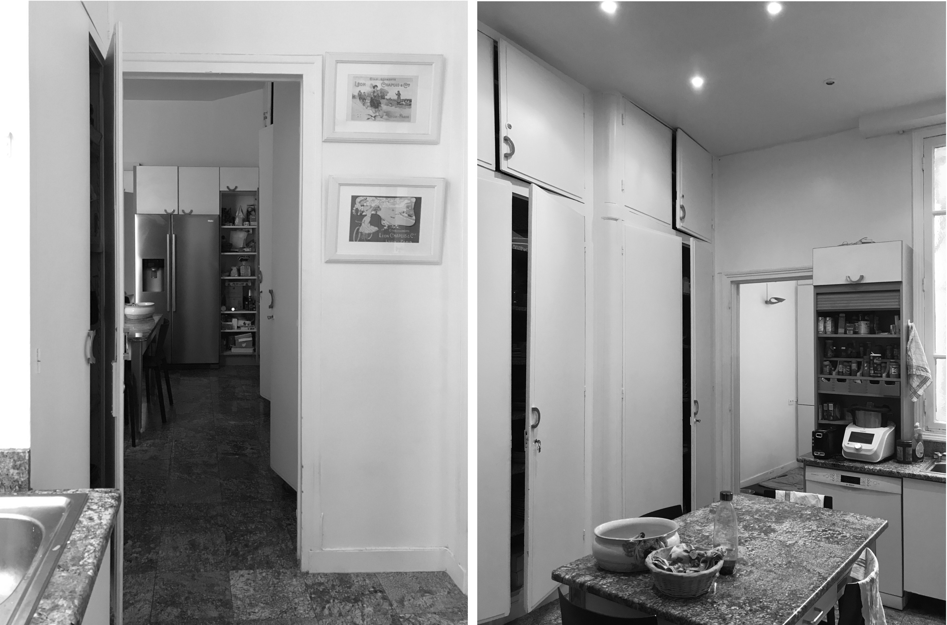 Marie et Paula architectes Rénovation appartement Paris 16 cuisine existante