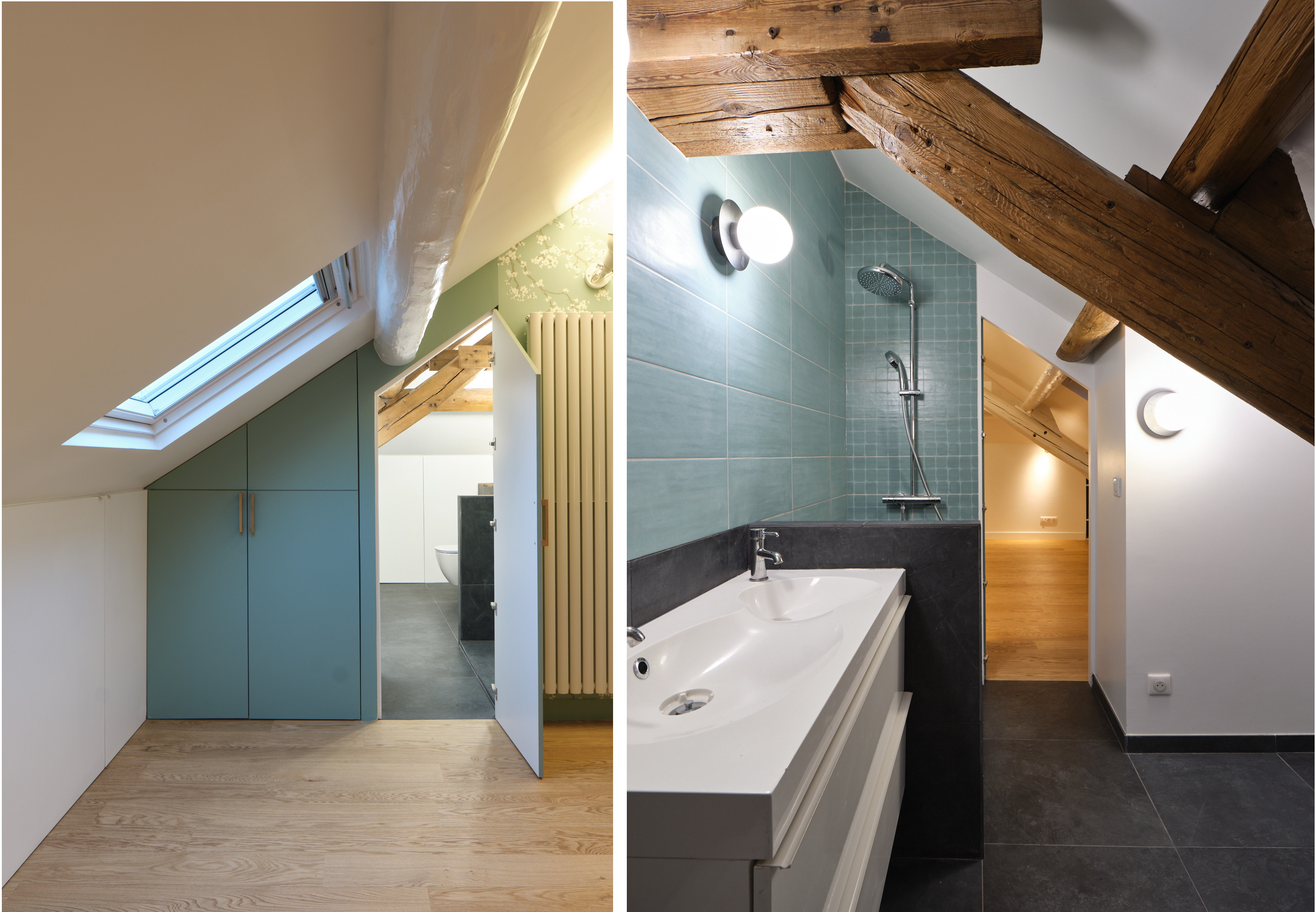 Réménagement maison salle de bain combles