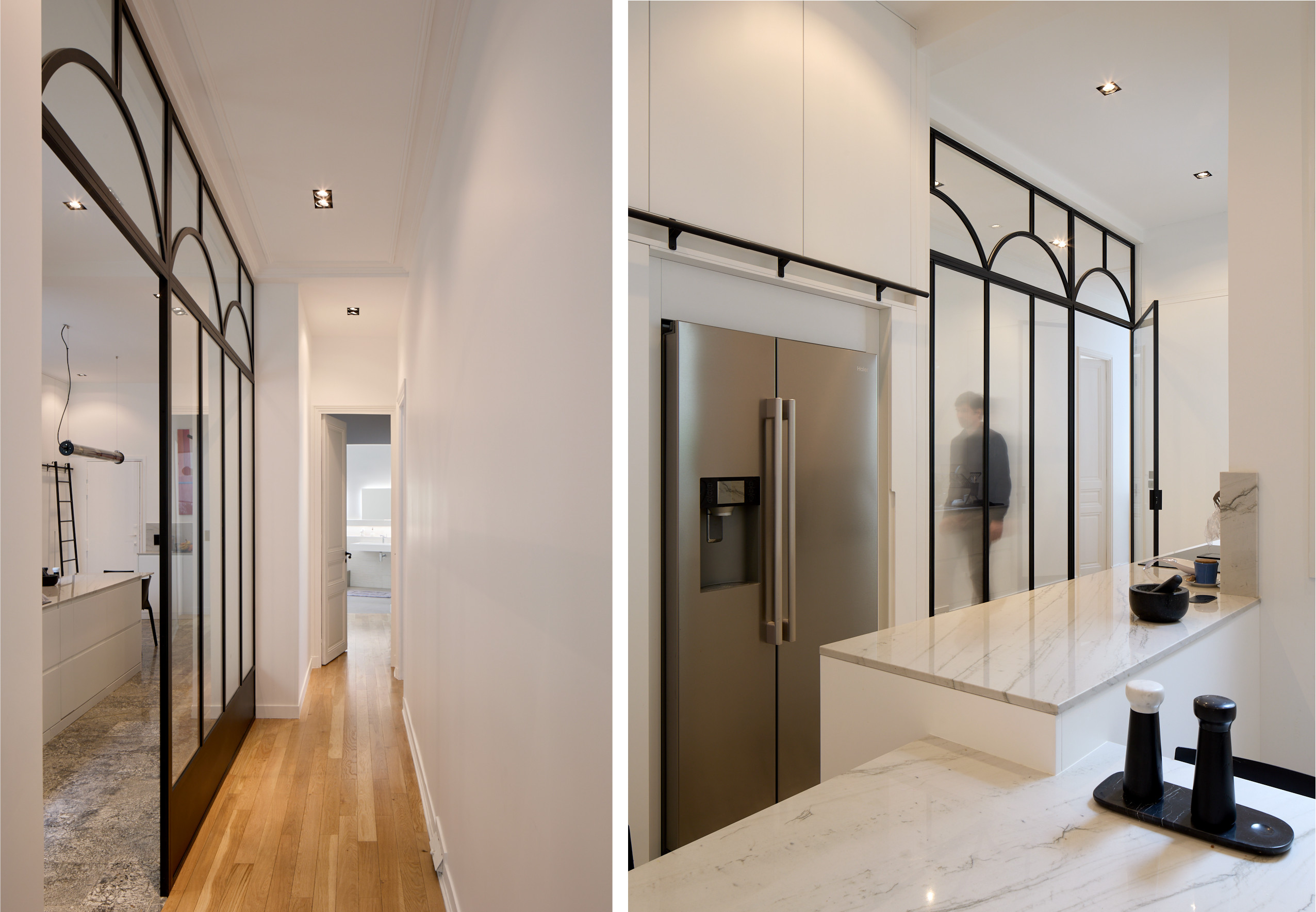 Marie et Paula architectes renovation appartement av Poincaré cuisine